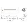 Easy Drain Compact 30 TAF Black EDM1TAFZM60030B douchegoot 60cm zijuitloop