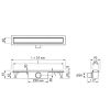 Easy Drain Compact 50 Flens EDCOMPR100050 douchegoot met RVS flens 100cm zijuitloop
