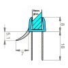 Exa-Lent Universal monsterstukje doucherubber type DS47 - 2cm lengte en geschikt voor glasdikte 6mm - 3 flapjes