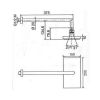 Fima Carlo Frattini  F2199 hoofddouche 200x150mm met douchearm 350mm chroom (OUTLET)