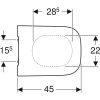 Geberit Smyle Square 500237011 toiletzitting met deksel wit