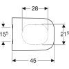 Geberit Smyle Square 500240011 toiletzitting met deksel wit