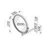 Geesa Mirror Cosmetic 91108506 vergrootspiegel 1x en 3x mat zwart