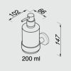 Geesa Nemox Black 91651606 zeepdispenser 200ml wand mat zwart