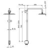 HSK AquaSwitch Softcube 1001780 showerset zonder kraan chroom