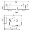 HSK Shower & Co! 1100008 opbouw badthermostaat rond chroom