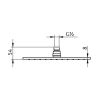 HSK Shower & Co! 1100065 hoofddouche vierkant vlak 300x300x8mm messing verchroomd