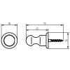 Haceka Allure 1208433 haak RVS geborsteld (set van 2 stuks)