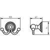 Haceka Allure 1208434 dubbele haak RVS geborsteld