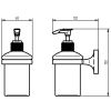 Haceka Aspen 1114262 zeepdispenser gesatineerd glas/ chroom