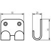 Haceka Ixi 1119915 dubbele haak RVS geborsteld