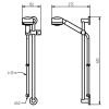 Haceka Kosmos Tec 1119617 douche glijstangset RVS geborsteld (OUTLET)