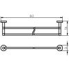 Haceka Kosmos Tec 1119687 handdoekhouder dubbel 80cm RVS geborsteld