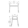 Handicare (Linido) 200600112 douchekruk aluminium wit