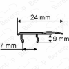 Huppe universeel 070042 segmentafdichtprofiel kunstglas, 190cm *Niet meer leverbaar*