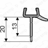 Huppe universeel 070056 afvoerprofiel gebogen 105cm / 8mm