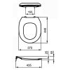 Ideal Standard Contour 21 Schools S4545GQ toiletzitting zonder deksel rood