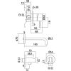 Pure RVS 316 Serie RV1101 4-gats inbouw badset RVS geborsteld