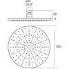 Pure RVS 316 Serie RV6420 hoofddouche ø30cm RVS geborsteld