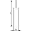 Pure RVS 316 Serie RV6501 toiletborstelgarnituur vrijstaand RVS geborsteld