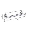 Smedbo Home HK325 badgreep 28,5cm chroom