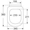 Villeroy en Boch Subway Compact 9M666101 toiletzitting met deksel wit
