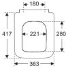 Villeroy en Boch Venticello 8M22S101 toiletzitting met deksel wit