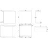 Brauer 5-GM-227 opbouwnis met verborgen opbergruimte gunmetal geborsteld pvd