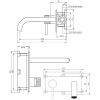 Brauer Carving 5-CE-083-B6 inbouw wastafelmengkraan met gebogen uitloop en afdekplaat model A2 chroom