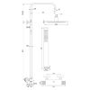 Brauer Carving 5-GK-087-1 opbouw thermostatische regendouche SET 01 koper geborsteld PVD