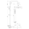 Brauer Edition 5-GK-007-1 opbouw thermostatische regendouche SET 01 koper geborsteld PVD