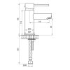 Brauer Edition 5-GM-001-HD5 lage opbouw wastafelmengkraan model B gunmetal geborsteld PVD