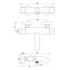 Brauer Edition 5-S-041 opbouw baddouche thermostaatkraan mat zwart
