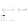 Clou Kaldur CL/09.05030.29 toiletrolhouder zonder klep chroom