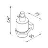 Geesa Bloq 7016 zeepdispenser chroom
