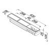 Geesa Frame 918854-06-06-630 planchet met handdoekrek en douchemand 63 cm zwart