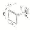 Geesa Mirror 911099 scheerspiegel 2-armig 5x vergrotend chroom