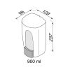 Geesa Public Area 911217-01 zeepdispenser 900 ml wit