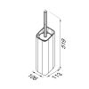 Geesa Shift Black 919911-06-06 toiletborstel met houder muurbevestiging mat zwart