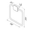 Geesa Topaz Chrome 917904-02-A handdoekring chroom
