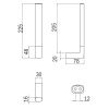 Inda Claire A71280AC dubbele reserverolhouder geborsteld nikkel