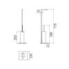 Inda Divo A3386ACR multifunctionele standaard toiletrol- en toiletborstelhouder chroom