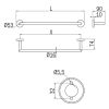 Inda Gealuna A1018CNS handdoekhouder 65cm RVS geborsteld