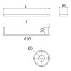 Inda Gealuna A1018HNE handdoekhouder 81.5cm mat zwart