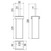 Inda Indissima A8814MNS borstelhoudermodule met verwijderbare bodem 100mm RVS geborsteld