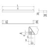 Inda Indissima A8818DWM handdoekhouder 815mm mat wit