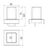 Inda Indissima A8867MWM21 zeepdispenser met hendel module 100mm mat wit/ gesatineerd glas