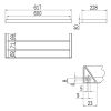 Inda Indissima A88680NE handdoekenrek 615mm mat zwart