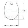 Sphinx Eurobase S8H5T001000 OLW-03 toiletzitting met deksel wit (OUTLET)