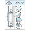 Duscholux Showerbox 950.818020.070 opbergkastje mat zilver, met 2 schuifelementen wit en grijs, 57cm